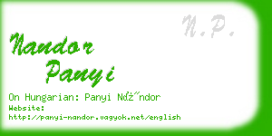 nandor panyi business card
